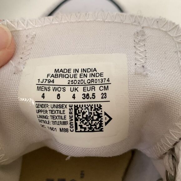 Converse Chuck Taylor Low Top Charcoal Canvas Sneakers Unisex W6/M4 - Picture 10 of 14